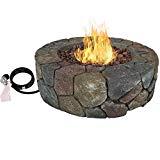 Sunnydaze Cast Stone Propane Gas Fire Pit with Lava Rocks, Outdoor Patio and Backyard Fireplace, 30 Inch Review