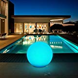 Cheap LED Ball Light, Decor LED Outdoor Lamp Rechargeable Remote Control Cordless 16 RGB Colors Decorative waterproof Balls Shape Night Lights for Garden Home(5-Inch Sphere)