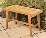 TeakStation Grade-A Teak Wood Luxurious Bath Stool / Occasional Bench Bench & Cushions Sold Separately – Choose Below] #TSBHOC For Sale
