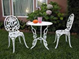 Outdoor Patio Deck Aluminum Furniture 3 Piece Bistro Set E CBM1290 Review