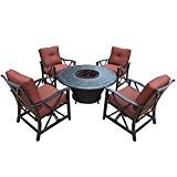 Oakland Living Charleston Gas Firepit Table, Antique Bronze Review