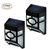 Cheap GMFive Solar Lights Outdoor,Outdoor Fence Lights, Wireless Waterproof LED Solar Lights for Porch,Patio,Yard,Garden,Walkways, Outside Wall-Warm (2 Pack)