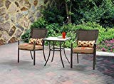 Alexandra Square 3-Piece Outdoor Bistro Set Red Stripe with Butterflies Seats 2 Outdoors Relax Grill sun poarch For Sale