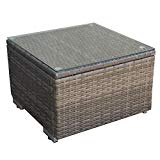 Cheap Caymus Outdoor Patio Rattan Wicker Lounge Side Table with Glass Cheap Caymus Outdoor Patio Rattan Wicker Lounge Side Table with Glass