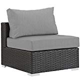 Cheap Modway EEI-1854-CHC-GRY Patio Fabric, Armless Chair, Canvas Gray