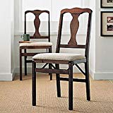 Queen Ann Folding Chairs, Set of Two Queen Ann Folding Chairs, Set of Two