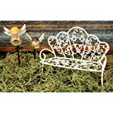 Blossom Bucket “Mini White Garden Bench Decor Blossom Bucket “Mini White Garden Bench Decor