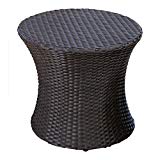 Abbyson Living Carlsbad Outdoor Wicker End Table in Espresso Brown Review Abbyson Living Carlsbad Outdoor Wicker End Table in Espresso Brown Review