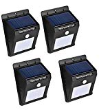 ConPush Solar Lights 8 LED White Light Waterproof Infrared Body Motion Sensor Outdoor Lights for Garden, Yard, Patio-4 Packs Review