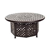 Cheap iPatio Sparta 52 Inch Chat Height Gas Firepit Table with Doors for Outdoor Use
