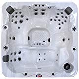 Cheap American Spas AM-756LS 6-Person 56-Jet Lounger Spa with Bluetooth Stereo System, LED Streamer Waterfall, Ozone Sanitization
