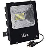 Cheap LED Flood Light 50W,HN Waterproof Outdoor Spot Lights 5000lm Daylight 6500k Floodlights with US-3 Plug for Yard,Garage,Garden,Lawn