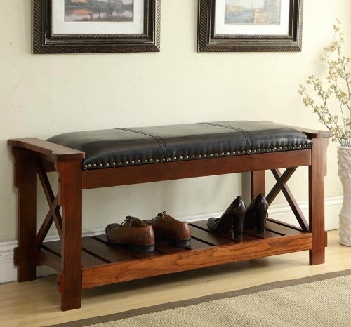 All Things Cedar HR360 Entryway Bench, Cherry