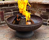Ohio Flame Fire Pit in Natural Steel Finish, 24″ Diameter
