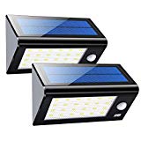 AMIR Solar Lights Outdoor, 24 LED Motion Sensor Wall Lights, Wireless Garden Security Light, Waterproof Solar Step Lights for Patio, Deck, Yard, Garden, Garage, Driveway, Pathway, Stairs, Pool, 2 Pack Review