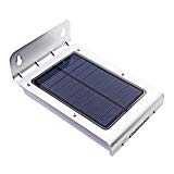 Coomatec MS-240 Solar Powered Motion Detector Wall Light with 24 Led, White