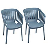 Adeco Blue Indoor Outdoor Patio Furniture Stackable Plastic Dining Armchair Set (Pack of 2 Chairs) Review Adeco Blue Indoor Outdoor Patio Furniture Stackable Plastic Dining Armchair Set (Pack of 2 Chairs) Review