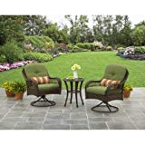 Better Homes and Gardens Azalea Ridge 3 Piece Outdoor Bistro Set, Seats 2 – Green