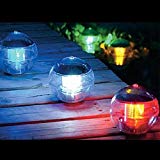Qkking Solar Power Waterproof Automatic Color Changing LED 7 Colors Floating swimming Globe Pool Party Ball Light Decor (pool light)