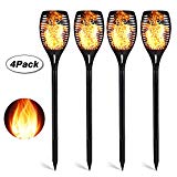 Cheap Solar Torch Light with Flickering Flame Lighting,Wireless Decorations/Landscape Led Solar Lamps Outdoor Garden Patio Lawn Yard,Waterproof Powered Solar Spotlights Decor Driveway Dusk To Dawn (4 Pack)
