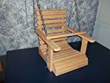 Handcrafted Solid Oak Child Porch Swing. These Wooden Child Porch Swings Will Bring Hours of Laughter to You and Your Child. Add This Wooden Childs Porch Swing to Your Backyard and Start Building Memories While Decorating Your Home Decor! Chain Is Included. Measures 13″ L X 14″ W X 19″ H. The Sitting Part of the Seat Is 14″ Across X 13″ Front to Back. This Swing Is Intended for a Toddler Size Child. Swing Is Unfinished so You Can Finish It to Match Your Decor. Can Easily Be Painted or Would Look Great Plain with Thompson’s Water Sealer Applied!