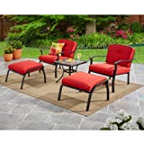 Mainstays Belden Park 5-Piece Leisure Set (Red) For Sale Mainstays Belden Park 5-Piece Leisure Set (Red) For Sale