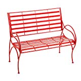 Cape Craftsmen Red Swirl Picnic Outdoor Safe Iron Garden Bench For Sale Cape Craftsmen Red Swirl Picnic Outdoor Safe Iron Garden Bench For Sale