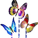 Cheap Garden Solar Lights Outdoor,Multi-Color Changing Solar Powered LED Garden Lights,Fiber Optic Butterfly Decorative Lights,outdoor decor,Yard Art,Garden Decorations.(3-Pack)
