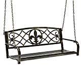Best Choice Products Outdoor Furniture Metal Fleur-De-Lis Hanging Patio Porch Swing – Bronze Best Choice Products Outdoor Furniture Metal Fleur-De-Lis Hanging Patio Porch Swing – Bronze