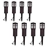 Malibu Mission Collection LED Bollard Pathway Light LED Low Voltage Landscape Lighting Square Bollard Pathway Decoration Garden Stake Light for Outdoor Outside Garden Driveway 8PK 8419-4321-08 For Sale