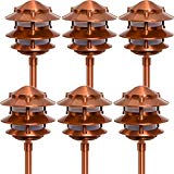 Paradise GL22764 Low Voltage Cast Aluminum 11W Path Light (Copper, 6 Pack) For Sale