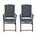 SunLife Folding Rattan Chairs Outdoor Indoor Foldable Camping Garden Furniture Chairs, Set of 2, Dark Brown