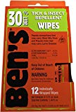 Ben’s 30% DEET Mosquito, Tick and Insect Repellent Wipes, 12 Count Ben’s 30% DEET Mosquito, Tick and Insect Repellent Wipes, 12 Count