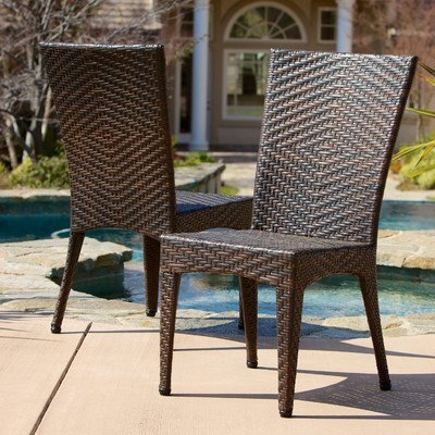 Best Selling Calvin Outdoor Wicker Chairs, Set of 2