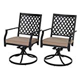 PHI VILLA Outdoor Patio Metal Swivel Dining Chair fits Garden Backyard Rocker Chairs Furniture – Set of 2 Review PHI VILLA Outdoor Patio Metal Swivel Dining Chair fits Garden Backyard Rocker Chairs Furniture – Set of 2 Review