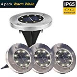 Cheap  Solar Ground Lights,8 LED Disk Lights Solar Powered Waterproof Garden Pathway Outdoor in-Ground Lights with Light Sensor