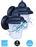 CORAMDEO Outdoor LED Wall Lantern, Wall Sconce 9.5W Replace 75W Traditional Lighting Fixtures, 800 Lumen, Water-proof, ETL and Energy Star Certified, 2-Pack For Sale CORAMDEO Outdoor LED Wall Lantern, Wall Sconce 9.5W Replace 75W Traditional Lighting Fixtures, 800 Lumen, Water-proof, ETL and Energy Star Certified, 2-Pack For Sale