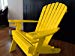 Poly Recycled Plastic Adirondack Chair with Two Cupholder-Yellow