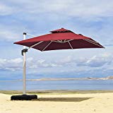 Cheap PURPLE LEAF 10 Feet Double Top Deluxe Square Patio Umbrella Offset Hanging Umbrella Outdoor Market Umbrella Garden Umbrella, Terra Cheap PURPLE LEAF 10 Feet Double Top Deluxe Square Patio Umbrella Offset Hanging Umbrella Outdoor Market Umbrella Garden Umbrella, Terra