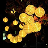 AveyLum Solar Lantern Warm White Outdoor String Lights 20 LEDs 16.4ft Waterproof Garden Fairy Lights for Yard Patio Path Christmas Halloween Wedding Lighting Decoration