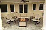 Hanover 4-Piece Traditions Outdoor Cast Top Fire Pit Lounge Set, Natural Oat/Antique Bronze Review Hanover 4-Piece Traditions Outdoor Cast Top Fire Pit Lounge Set, Natural Oat/Antique Bronze Review