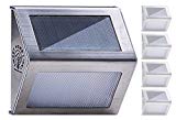 Solar Step Lights Outdoor Waterproof with 3 LEDs, Wireless Stainless-Steel Solar Stair Lights, Mini Solar Lights for Deck Posts, Staircase, Porch, Garden, Fence or Driveway from SweetHomeLight, 4 pack Review