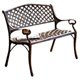 Outdoor Rush and Weather Resistant Aluminum Metal Garden Bench – in Antique Bronze Color Review Outdoor Rush and Weather Resistant Aluminum Metal Garden Bench – in Antique Bronze Color Review