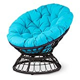 Cheap Outdoor Papasan Lounge Chair With Cushions Patio Furniture Light Blue