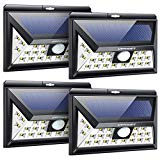 URPOWER Upgraded 3 Modes Wide Angle Wireless Motion Sensor Outdoor Waterproof Solar Security Light for Garden, Patio, Garage, Yard (4 Pack), 01-M, Cool White Review