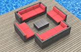 UrbanFurnishing.net 11a-Bermuda-coralred 11 Piece Modern Patio Furniture Sofa Sectional Couch Set UrbanFurnishing.net 11a-Bermuda-coralred 11 Piece Modern Patio Furniture Sofa Sectional Couch Set