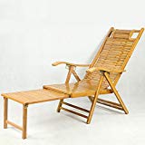 Rocking Chairs MEIDUO 5 Levels Adjustable Chaise Bamboo Lounge Chair Outdoor Folding Lounge Chair Chaise Lounge Chair Recliner Patio Pool Sun Footstool Extension (Color : Load-bearing 75kg) For Sale