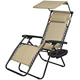 Cheap New Zero Gravity Chair Lounge Patio Chairs with canopy Cup Holder