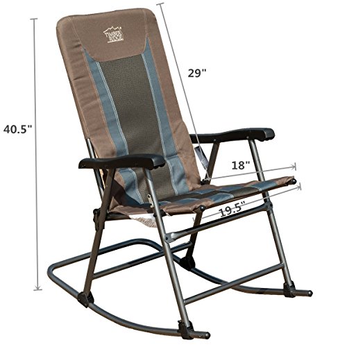 TIMBER-R Rocking folding Chair patio portable Lightweight Padded support 300lbs camping outdoor TIMBER-R Rocking folding Chair patio portable Lightweight Padded support 300lbs camping outdoor