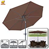 Strong Camel 9ft Patio Umbrella with Tilt and Crank 8 Ribs Outdoor Garden Market Umbrella Sunshade (Brown) Review Strong Camel 9ft Patio Umbrella with Tilt and Crank 8 Ribs Outdoor Garden Market Umbrella Sunshade (Brown) Review